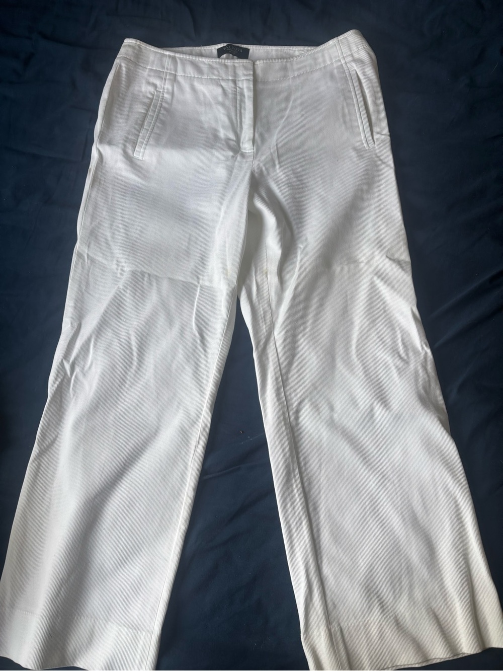 Talbots White Ribbed pants - Picture 1 of 4